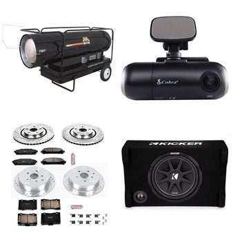 Pallet – 86 Pcs – Automotive Accessories, Automotive Parts, Power, Back up & Dashboard Cameras – Customer Returns – EverStart, Yada, Auto Drive, Kicker