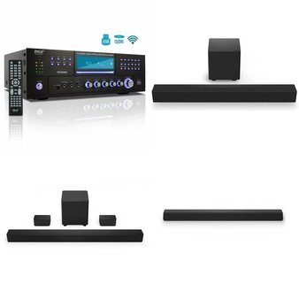 Pallet – 22 Pcs – Speakers, Accessories, Portable Speakers, Home Theatre In a Box – Customer Returns – VIZIO, onn., GE, SANUS