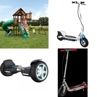 Pallet – 17 Pcs – Powered, Game Room, Vehicles, Trains & RC, Outdoor Play – Customer Returns – Razor Power Core, MD Sports, Hover-1, Razor
