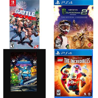 46 Pcs – Video Games – New – WWE 2K Battlegrounds (NSW), Super Dungeon Bros, 92051, LEGO The Incredibles PlayStation 4