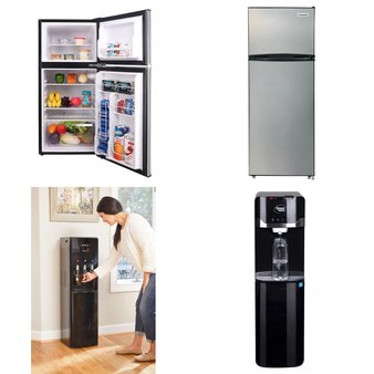 Pallet – 6 Pcs – Refrigerators, Bar Refrigerators & Water Coolers – Customer Returns – Frigidaire, Galanz, Great Value, Primo