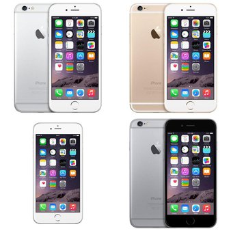 5 Pcs – Apple iPhone 6 – Refurbished (GRADE A – Unlocked) – Models: MG5X2LL/A, MG652LL/A, MGCT2LL/A, MQ3X2LL/A