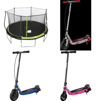 Pallet – 7 Pcs – Powered, Trampolines, Vehicles, Trains & RC – Customer Returns – Razor, Bounce Pro, New Bright