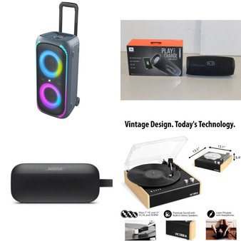 Pallet – 27 Pcs – Speakers, CD Players, Turntables, Accessories, Portable Speakers – Customer Returns – onn., Victrola, Onn, innovative technology