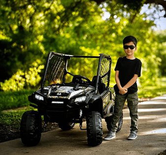 Pallet – Realtree XD 24V Ride On UTV, Black – Dual driving mode – Outdoor Sports – Customer Returns