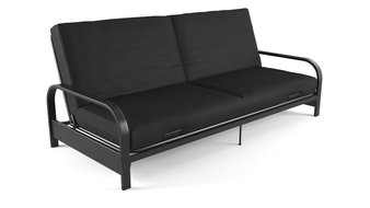 Pallet – Mainstays 2240059W Metal Arm Futon with 6″ Mattress, Black – Customer Returns