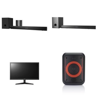 Pallet – 41 Pcs – Speakers, Portable Speakers, Monitors – Damaged / Missing Parts / Tested NOT WORKING – Onn, onn., LG, TCL