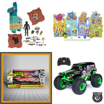 6 Pallets – 203 Pcs – Toys – Vehicles, Trains & RC, Action Figures, Vehicles, Boardgames, Puzzles & Building Blocks – Customer Returns – FORTNITE, New Bright, PAVATI, Uglydoll