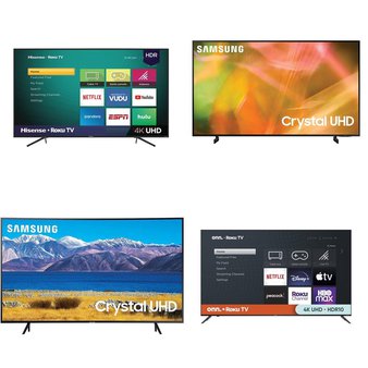 Pallet – 9 Pcs – LED & LCD – Damaged / Missing Parts / Tested NOT WORKING – TCL, Samsung, Onn, VIZIO