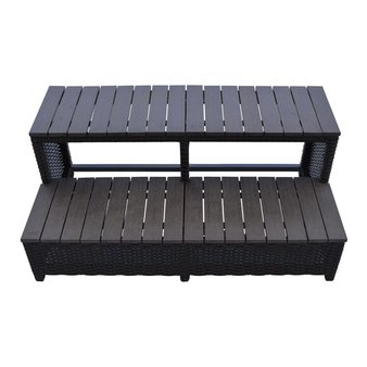 Pallet – Canadian Spa Company KF-10078 90in Wicker Spa Step – Untested Customer Returns