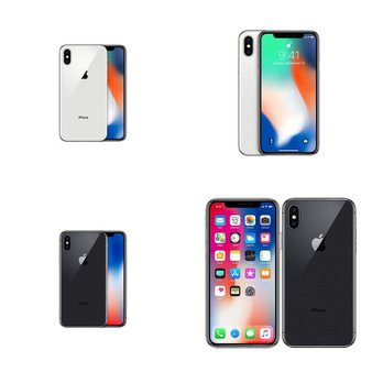 5 Pcs – Apple iPhone X – Refurbished (GRADE B – Unlocked) – Models: MQA62LL/A, MQA82LL/A, MQA92ll/A, MQAM2LL/A