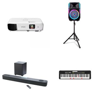 Pallet – 18 Pcs – Speakers, Powered, Shelf Stereo System, Accessories – Customer Returns – Onn, Casio, LG, VIZIO