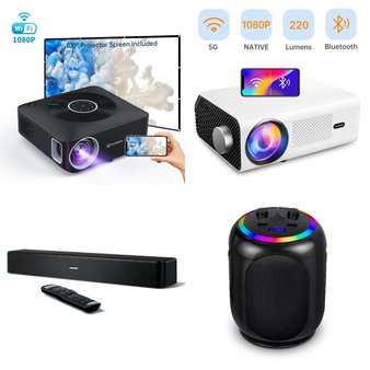 Pallet – 55 Pcs – DVD & Blu-ray Players, Projector, Speakers, Accessories – Customer Returns – Onn, VANKYO, onn., Philips