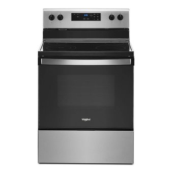 Pallet – 1 Pcs – Ovens / Ranges – WHIRLPOOL – Whirlpool WFE320M0JS 30 in. 5.3 cu. ft. 4-Burner Electric Range in Stainless Steel with Storage Drawer