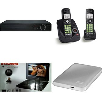 Pallet – 279 Pcs – Other, DVD & Blu-ray Players, In Ear Headphones, Cordless / Corded Phones – Customer Returns – SYLVANIA, VTECH, JBL, iTime