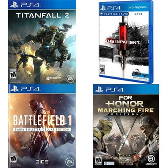12 Pcs – Sony Video Games – Like New, Used, New – Titanfall 2 (PS4), Battlefield 1 Early Enlister Deluxe Edition (PS4), The Inpatient (PS4), Destiny 2 Standard Edition (PS4)