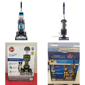 Pallet – 11 Pcs – Vacuums – Damaged / Missing Parts / Tested NOT WORKING – Bissell, Hoover, Shark Navigator, Shark