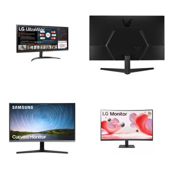 6 Pallets – 112 Pcs – Monitors, Unsorted – Customer Returns – Samsung, Onn, LG, ACER
