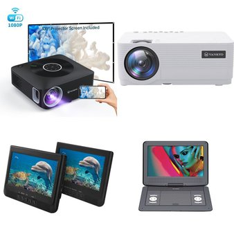 Pallet – 30 Pcs – Speakers, DVD & Blu-ray Players, Accessories, Projector – Customer Returns – Philips, Onn, Govee, VANKYO
