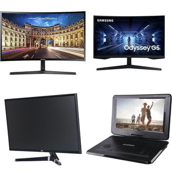 Pallet – 41 Pcs – Monitors, Powered, DVD & Blu-ray Players, Speakers – Damaged / Missing Parts / Tested NOT WORKING – Samsung, Onn, Hover-1, Jetson