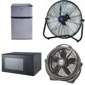 Pallet – 6 Pcs – Fans, Bar Refrigerators & Water Coolers, Microwaves – Overstock – Mainstays