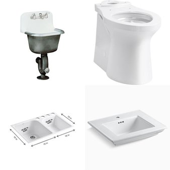 Pallet – 7 Pcs – Kitchen & Bath Fixtures, Hardware – Customer Returns – Kohler, Toto
