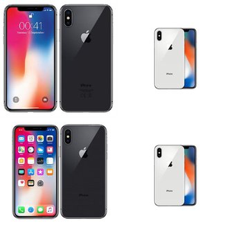 10 Pcs – Apple iPhone X – Refurbished (GRADE A – Unlocked) – Models: MQA52LL/A, MQAM2LL/A, MQAN2LL/A, MQA62LL/A