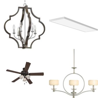Pallet – 22 Pcs – Lighting & Light Fixtures – Customer Returns – Portfolio, Good Earth Lighting, Progress Lighting, Project Source