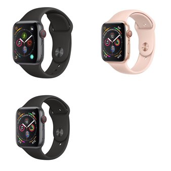 7 Pcs – Apple Watch – Series 4 – Cell – Refurbished (GRADE D) – Models: MTUW2LL/A, 3E092LL/A, 3E087LL/A
