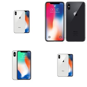 5 Pcs – Apple iPhone X – Refurbished (GRADE A – Unlocked) – Models: MQA62LL/A, MQA92ll/A, MQA52LL/A, MQAK2LL/A