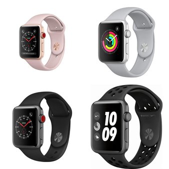 5 Pcs – Generation 3 Apple Watch – Refurbished (GRADE D) – Models: MQKU2LL/A, MQK32LL/A, MQK62LL/A, MQL02LL/A