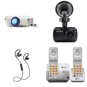 CLEARANCE! Pallet – 215 Pcs – In Ear Headphones, Cordless / Corded Phones, Projector, Other – Customer Returns – RCA, AT&T, JLab, Uniden