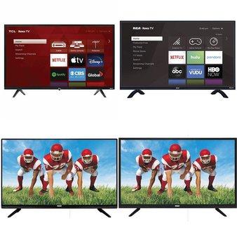 50 Pcs – LED/LCD TVs – Refurbished (GRADE A) – RCA, TCL, HISENSE, Samsung