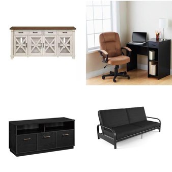 Friday Deals! 6 Pallets – 21 Pcs – TV Stands, Wall Mounts & Entertainment Centers, Office, Powered, Kids – Customer Returns – Member’s Mark, Mainstay’s, Cosco