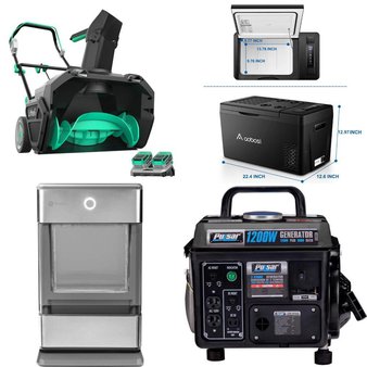 Pallet – 14 Pcs – Luggage, Snow Removal, Ice Makers, Generators – Customer Returns – Zimtown, LiTHELi, Travelhouse, GE Profile
