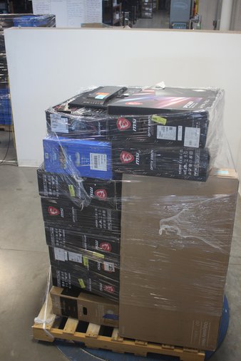 3 Pallets – 78 Pcs – Monitors – Damaged / Missing Parts / Tested NOT WORKING – Samsung, MSI, LG, onn.