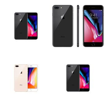 10 Pcs – Apple iPhone 8 Plus – Refurbished (GRADE B – Unlocked) – Models: MQ8D2LL/A, 3D061LL/A, MQ8T2LL/A, MQ8D2LL/A – TF
