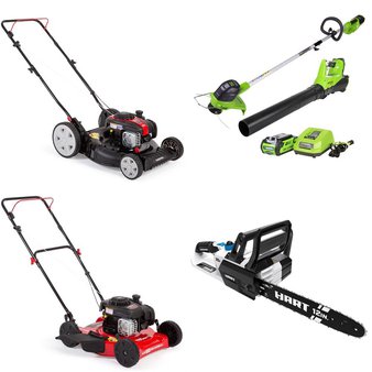 Friday Deals! 2 Pallets – 40 Pcs – Accessories, Leaf Blowers & Vaccums, Trimmers & Edgers, Mowers – Untested Customer Returns – Hart, Hyper Tough, Snow Joe, Black Max