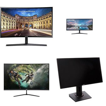 Pallet – 20 Pcs – Monitors – Damaged / Missing Parts / Tested NOT WORKING – Samsung, ACER, MSI, HP