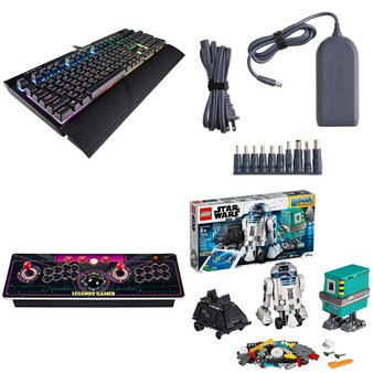 Pallet – 34 Pcs – Keyboards & Mice, Boardgames, Puzzles & Building Blocks, Power Adapters & Chargers, Ink, Toner, Accessories & Supplies – Damaged / Missing Parts / Tested NOT WORKING – Corsair, Onn, Dichroic Cat Electronic, Samsung