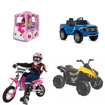 Pallet – 4 Pcs – Vehicles – Customer Returns – Kid Motorz, Razor, Huffy, Hello Kitty