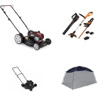 CLEARANCE! Pallet – 8 Pcs – Mowers, Patio & Outdoor Lighting / Decor, Trimmers & Edgers, Other – Customer Returns – Hyper Tough, Mm, Worx, Black Max