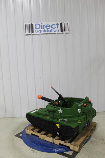 Pallet – Action Wheels 24 Volt Thunder Tank Ride-On With Working Cannon and Rotating Turret – Vehicles, Trains & RC – Tested NOT WORKING – Action Wheels