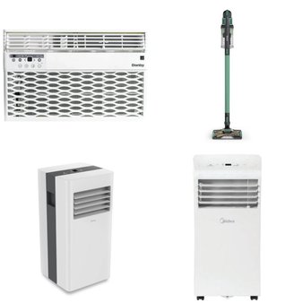 CLEARANCE! Pallet – 16 Pcs – Vacuums, Air Conditioners – Open Box Customer Returns – Bissell, Midea, Hoover, Ninja