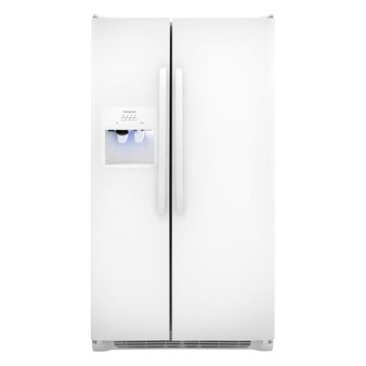 Lowes – Pallet – Frigidaire FFHS2611LW 26-cu ft Side-by-Side Refrigerator White – New Damaged Box (Scratch & Dent)