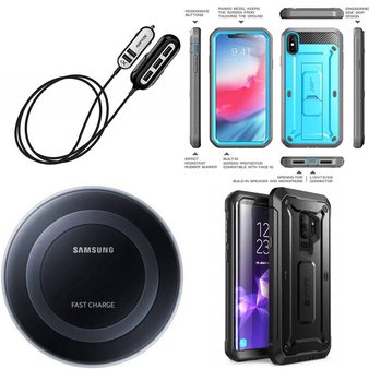 110 Pcs – Cellular Phones Accessories – Like New, Open Box Like New, Used, New Damaged Box – Supcase, RapidX, Pulais, Samsung Electronics Mobility