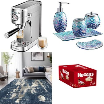 1 Pallets – 73 Pcs – New Blankets, Throws & Quilts, Home Health Care, Kitchen & Dining, Diapers & Wipes – New and New Damaged Box – Walmart
