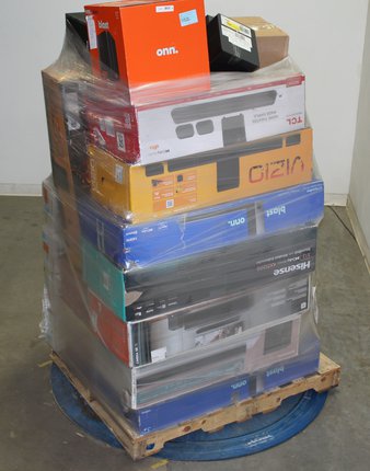 3 Pallets – 105 Pcs – Vacuums, Speakers, CD Players, Turntables – Damaged / Missing Parts / Tested NOT WORKING – Dyson, Shark, onn., VIZIO