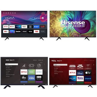 8 Pcs – LED/LCD TVs – Refurbished (GRADE A) – HISENSE, RCA, TCL