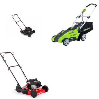 Pallet – 7 Pcs – Mowers – Customer Returns – Hyper Tough, GreenWorks